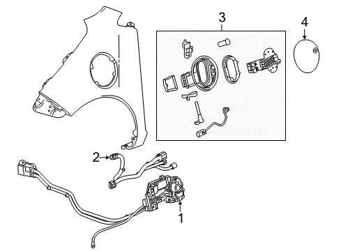 2014 Chevy Spark EV Fender & Components Diagram 1 - Thumbnail