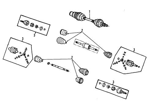 1993 Oldsmobile 98 Shaft Kit, Front Wheel Drive Diagram for 26021720