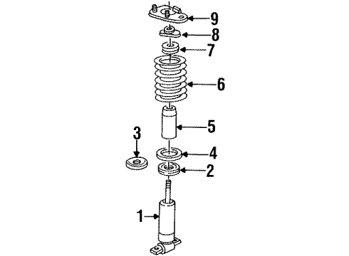 1997 Pontiac Firebird Seat,Front Spring Diagram for 22099275