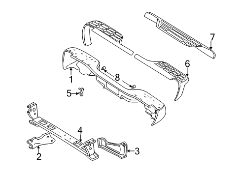 2005 GMC Yukon Rear Bumper Diagram 2 - Thumbnail