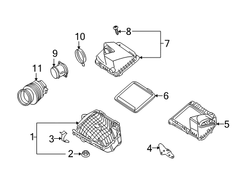 2009 Buick Lucerne Housing Assembly, Air Cleaner Upper Diagram for 15870742