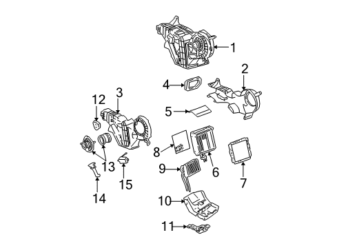 2006 Cadillac Escalade ESV Auxiliary A/C & Heater Unit Diagram