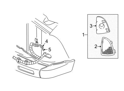 1997 GMC Sonoma Side Marker Lamps Diagram 2 - Thumbnail