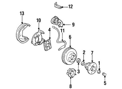 1991 GMC K3500 Hose Asm,Front Brake Diagram for 19173262