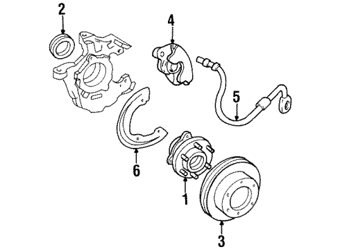 1989 GMC K2500 Front Brakes Diagram 2 - Thumbnail