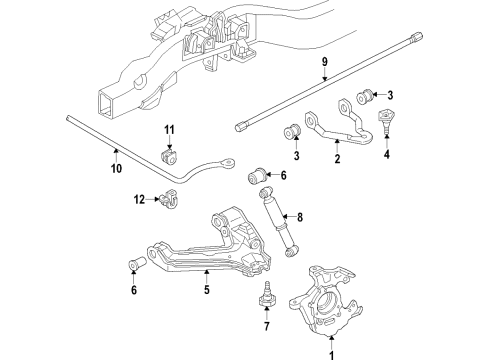 2009 Chevy Express 1500 Front Suspension, Control Arm Diagram 4 - Thumbnail