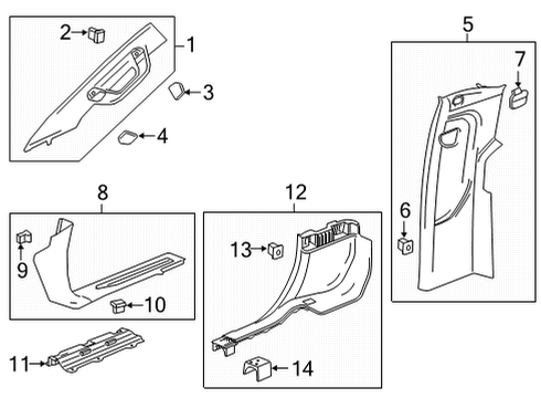 2024 Chevy Silverado 2500 HD Molding Assembly, Body L/Plr Garn *Atmosphere Diagram for 84449389