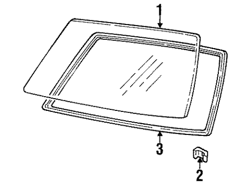 1998 Chevy Tracker Seal, Windshild Opening (Black) Diagram for 96059285