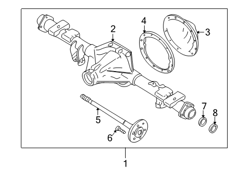 2006 Chevy SSR Axle Housing - Rear Diagram