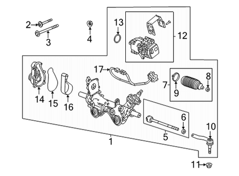 2023 GMC Hummer EV Pickup GEAR ASM-ELEC BELT DRV RACK & PINION STRG Diagram for 87831577