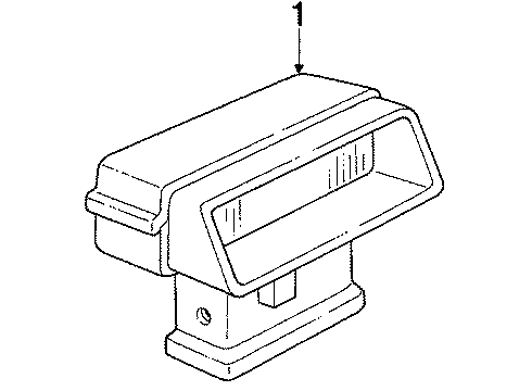 1985 Oldsmobile Cutlass Ciera Reflector & Socket, High Mounted Stop Lamp Diagram for 16507008