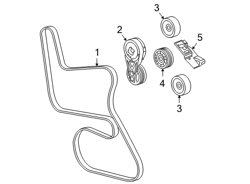 2010 Pontiac G6 Belts & Pulleys Diagram