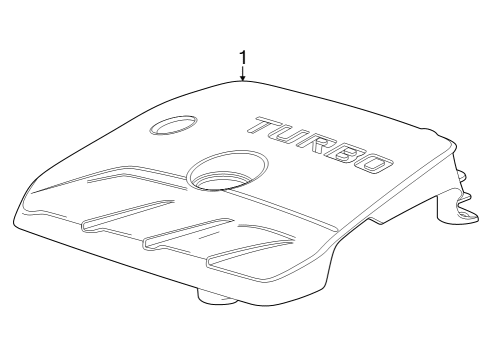 2024 Buick Encore GX Engine Appearance Cover Diagram