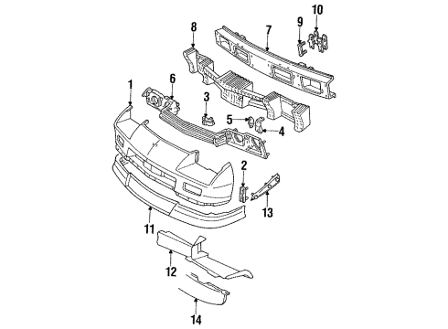 1992 Chevy Camaro Front Bumper Diagram