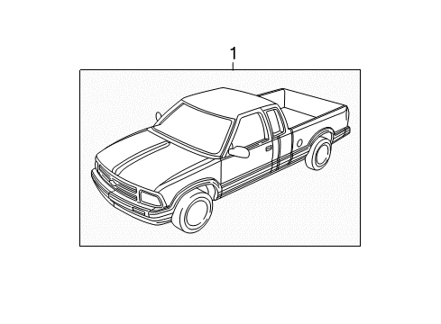 1994 GMC Sonoma Stripe Tape Diagram