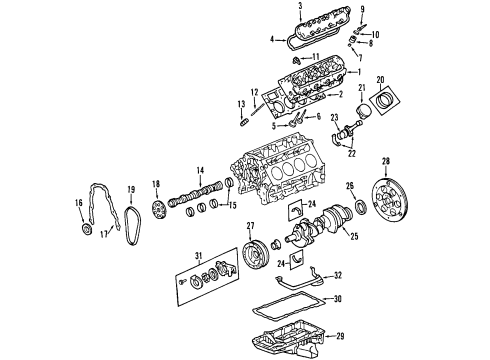 2004 Cadillac CTS Engine Parts & Mounts, Timing, Lubrication System Diagram 3 - Thumbnail