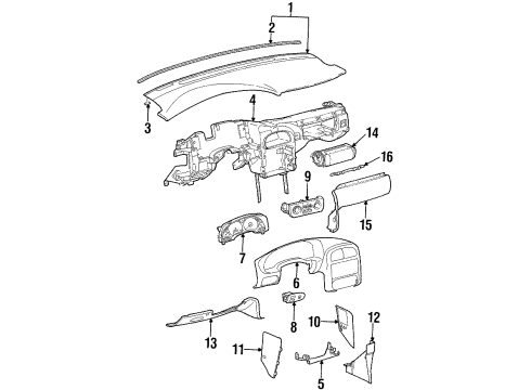 2000 Saturn SL Switches Diagram 2 - Thumbnail