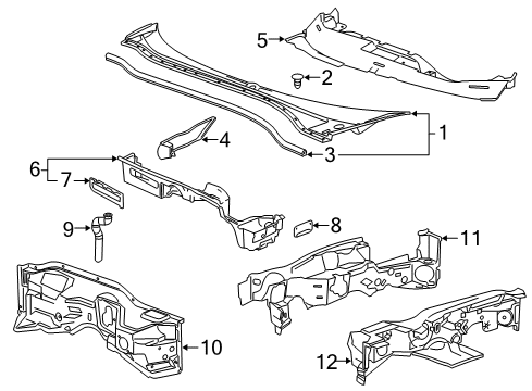 2018 Chevy Corvette Cowl Diagram