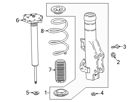 2023 Chevy Camaro Struts & Components  Diagram 3 - Thumbnail