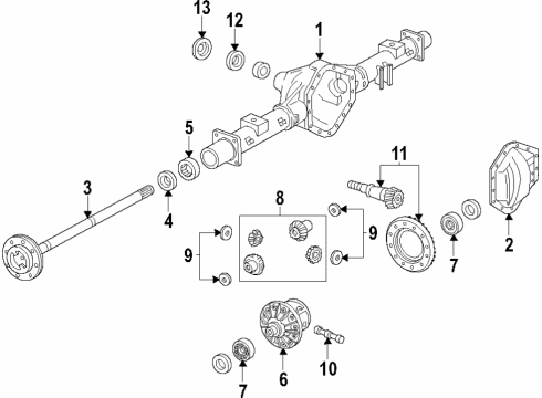 2015 Cadillac Escalade ESV Rear Axle, Differential, Propeller Shaft Diagram