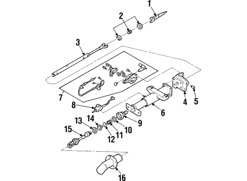 1997 Pontiac Grand Prix Steering Column, Lower Shaft Diagram for 26044730