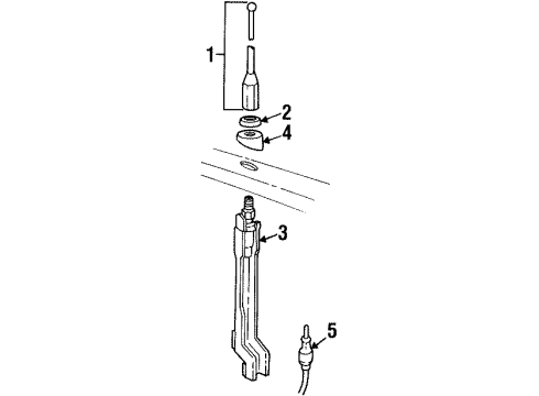 1993 Pontiac Bonneville Antenna & Radio Diagram 2 - Thumbnail