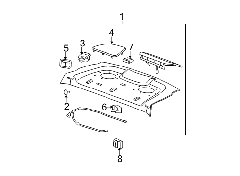 2007 Buick Lucerne Keyless Entry Components Diagram