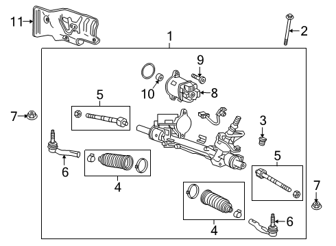 2018 GMC Terrain Steering Column & Wheel, Steering Gear & Linkage Diagram 3 - Thumbnail