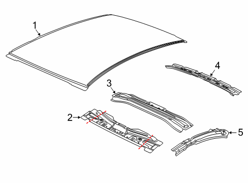 2014 Chevy SS Roof & Components Diagram 2 - Thumbnail