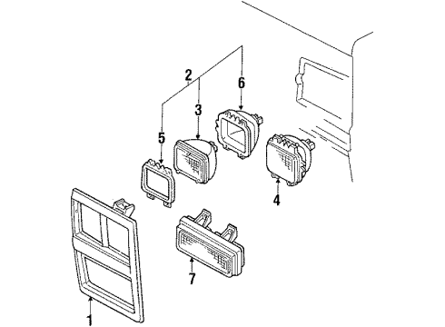 1989 GMC Jimmy Headlamps, Electrical Diagram 2 - Thumbnail