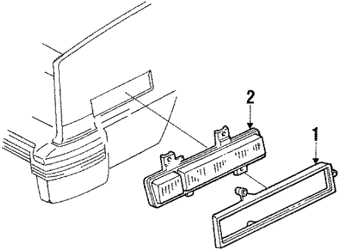 1985 Cadillac Eldorado Corner & Side Marker Lamps Diagram