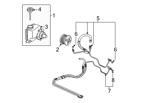 2006 Buick LaCrosse PUMP KIT,P/S Diagram for 19369082