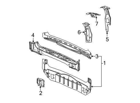 2003 Saturn Vue Panel Asm,Rear End Diagram for 22669845