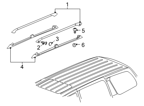 2005 Buick Terraza Luggage Carrier Diagram 2 - Thumbnail