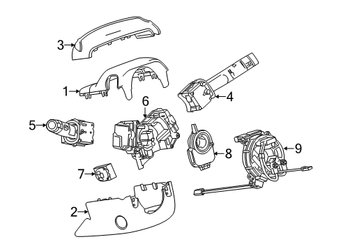 2013 Cadillac XTS Cover,Steering Column Lower Trim Diagram for 22964595