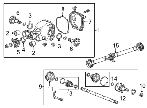 2016 Cadillac ATS Gasket, Differential Carrier Diagram for 22772332