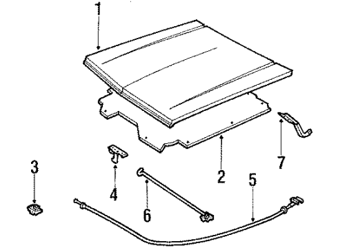 1990 Chevy S10 Spring,Hood Latch Bolt Diagram for 14095649