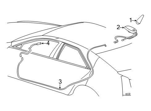 2009 Cadillac CTS Antenna & Radio Diagram