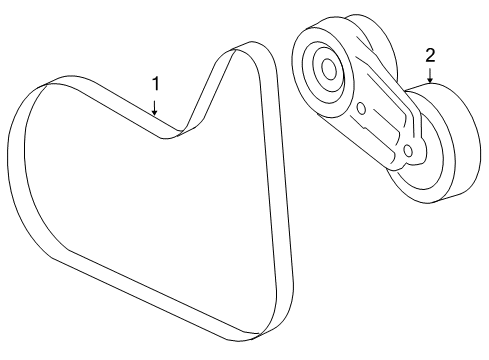 2007 Pontiac G6 Belts & Pulleys, Maintenance Diagram 1 - Thumbnail