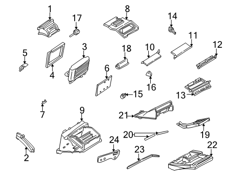 1999 Pontiac Grand Am A/C Evaporator & Heater Components Diagram