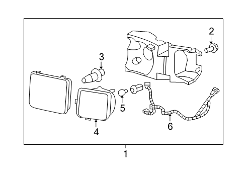 2008 Hummer H3 Lamp Assembly, Parking & Turn Signal Diagram for 15139187