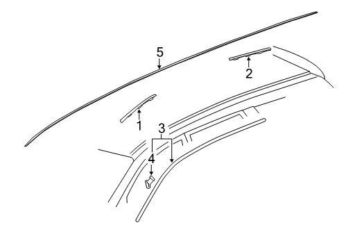 2011 Buick Enclave Exterior Trim - Roof Diagram