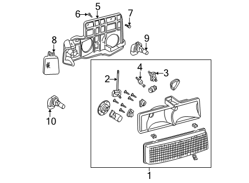 1997 GMC Safari Headlamps, Electrical Diagram 1 - Thumbnail