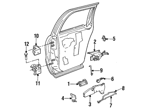 1994 Cadillac Fleetwood Front Door Diagram 4 - Thumbnail