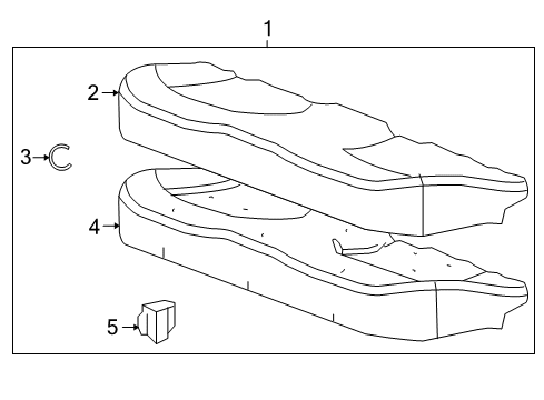 2011 Buick Regal Rear Seat Components Diagram 3 - Thumbnail