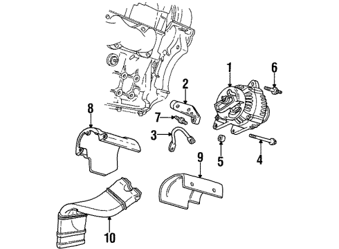 1997 Chevy Monte Carlo Generator Assembly,(Remanufacture)Cs130D/100 12V., 15Amp Diagram for 10463965