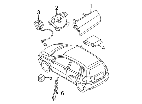 2005 Chevy Aveo Coil Asm,Steering Wheel Airbag(W/Accessory Contact)<Use 1A2R 0055A> Diagram for 96486299