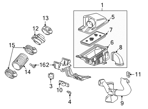 2003 Oldsmobile Alero Air Intake Diagram 2 - Thumbnail