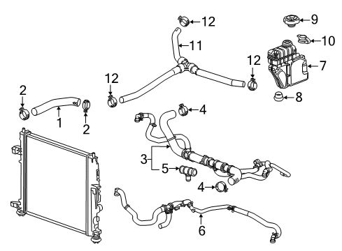 2018 Chevy Camaro Radiator Hoses Diagram 6 - Thumbnail