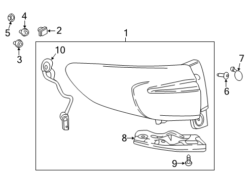 2018 Buick Enclave Cap, Rear Body Structure Stop Lamp Access Diagram for 84229433